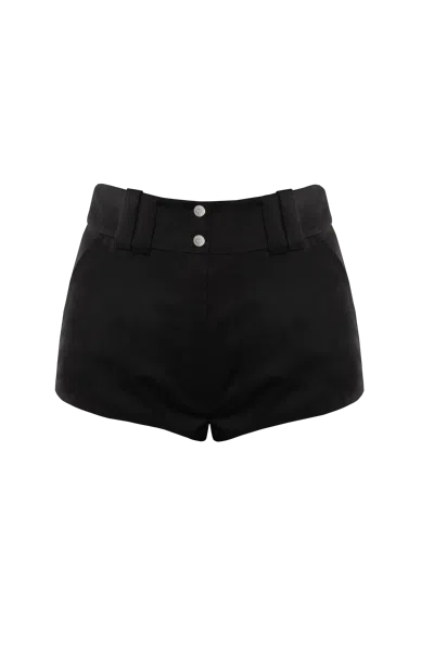 Vestiaire D'un Oiseau Libre Wool Short Shorts In Black