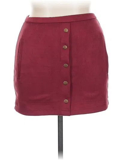 Pre-owned Vestidos Casual Skirt In Burgundy