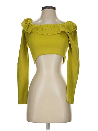 Pre-owned Vestique 3/4 Sleeve Blouse In Green