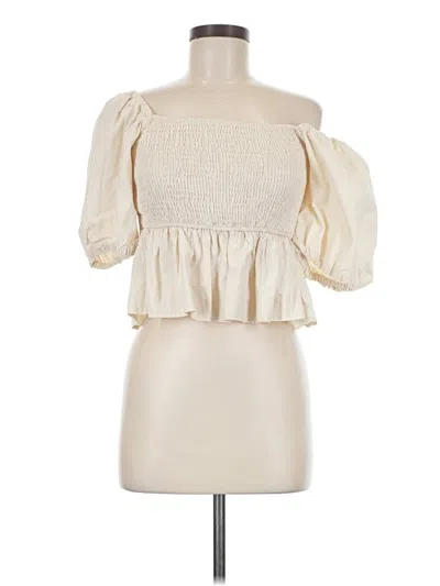 Pre-owned Vestique 3/4 Sleeve Blouse In Ivory