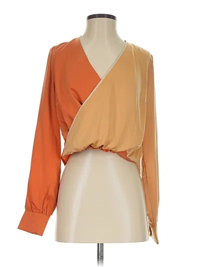 Pre-owned Vestique 3/4 Sleeve Blouse In Orange
