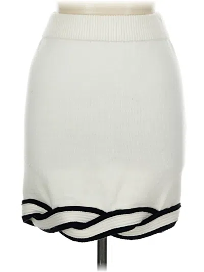 Pre-owned Vestique Casual Skirt In White