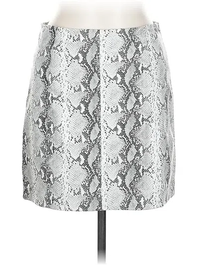 Pre-owned Vestique Faux Leather Skirt In Silver
