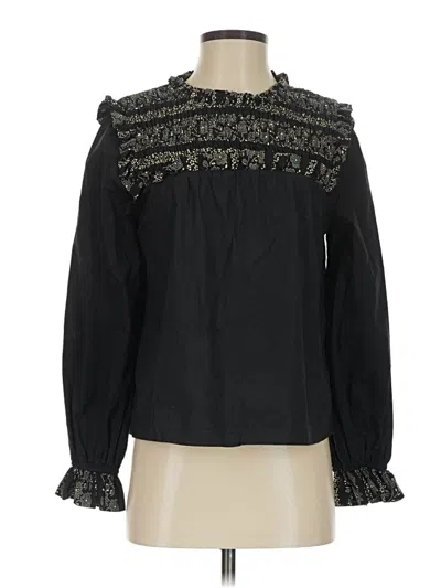 Pre-owned Vestique Long Sleeve Blouse In Black