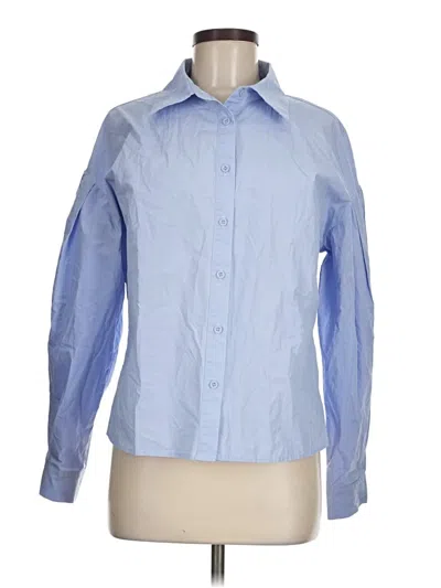 Pre-owned Vestique Long Sleeve Button Down Shirt In Blue