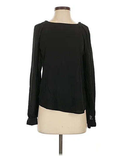 Pre-owned Vestique Long Sleeve Top Black Boatneck Tops