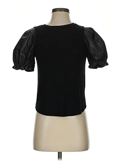Pre-owned Vestique Short Sleeve Top Black Cold Shoulder Neckline Tops
