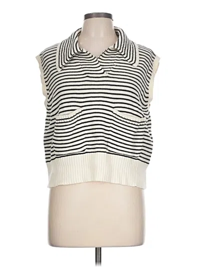 Pre-owned Vestique Sleeveless Blouse In Ivory