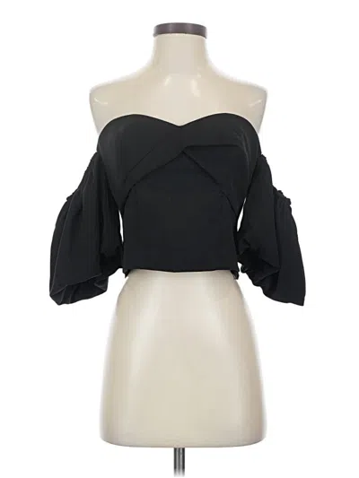 Pre-owned Vestique Tube Top Black Strapless Neckline Tops