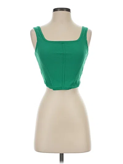 Pre-owned Vestique Tube Top Green Strapless Neckline Tops