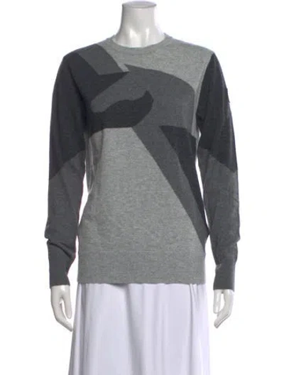 Pre-owned Vestrum Colorblock Pattern Crew Neck Sweater W/ Tags In Gray