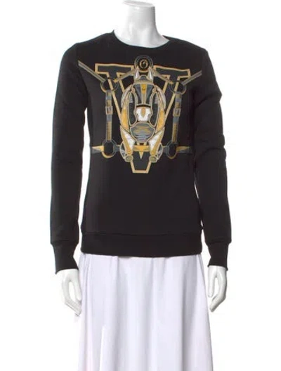 Pre-owned Vestrum Graphic Print Crew Neck Sweater W/ Tags In Black