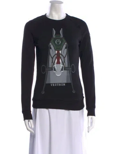 Pre-owned Vestrum Graphic Print Crew Neck Sweatshirt W/ Tags In Black