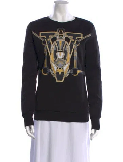Pre-owned Vestrum Graphic Print Crew Neck Sweatshirt W/ Tags In Black