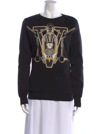 Pre-owned Vestrum Graphic Print Crew Neck Sweatshirt W/ Tags In Black