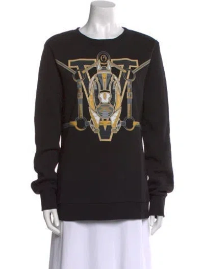 Pre-owned Vestrum Graphic Print Crew Neck Sweatshirt W/ Tags In Black