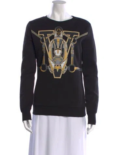 Pre-owned Vestrum Graphic Print Crew Neck Sweatshirt W/ Tags In Black