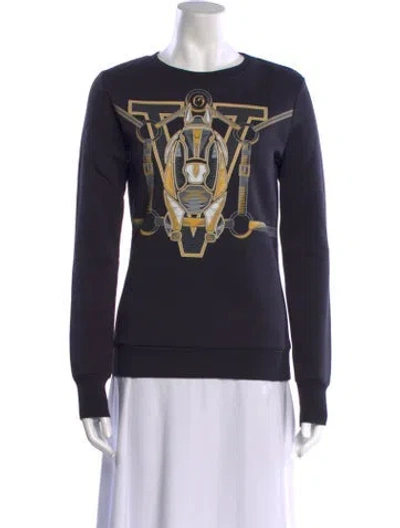 Pre-owned Vestrum Graphic Print Crew Neck Sweatshirt W/ Tags In Blue