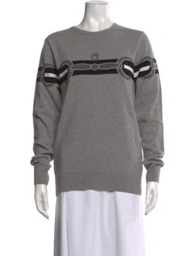Pre-owned Vestrum Wool Graphic Print Sweater W/ Tags In Gray