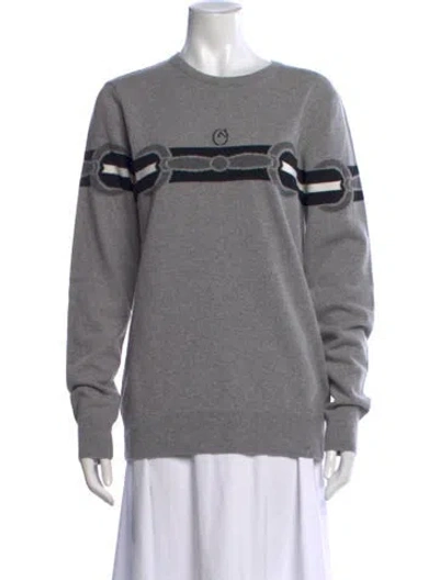 Pre-owned Vestrum Wool Graphic Print Sweater W/ Tags In Gray