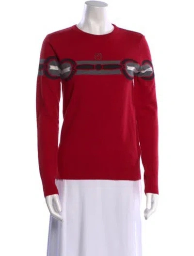 Pre-owned Vestrum Wool Striped Sweater W/ Tags In Red