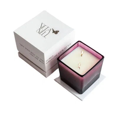 Veta Nell Pink / Purple Midnight No. 9 Candle- Gift Packaging + Coco Wax + Essential Oils - 16oz