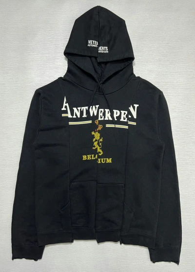 Pre-owned Vetements - A/w 18' - Cut Up Deconstructed Hooded Sweatshirt In Black