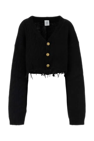 Vetements Black Alpaca Blend Cardigan