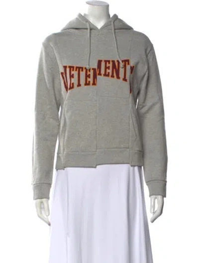 Pre-owned Vetements 2016 Graphic Print Hoodie In Grey