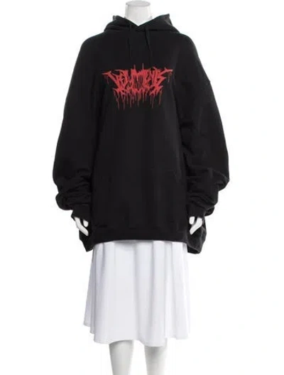 Pre-owned Vetements 2017 Metal Logo Hoodie In Black