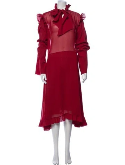 Pre-owned Vetements 2017 Midi Length Dress In Red