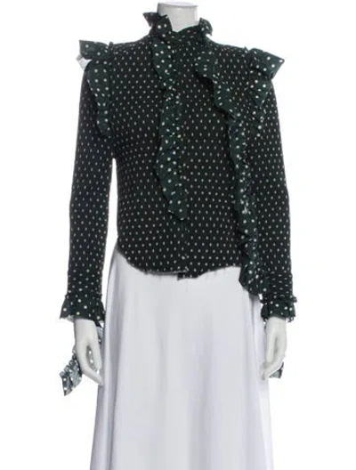 Pre-owned Vetements 2017 Polka Dot Print Top In Green