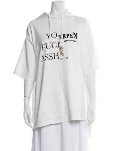 Pre-owned Vetements 2017 Split Hoodie In White