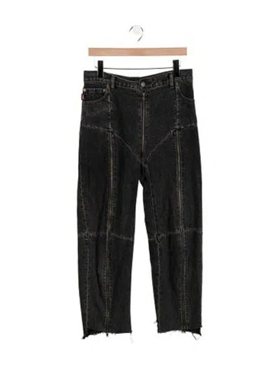 Pre-owned Vetements 2017 Straight Leg Jeans In Black