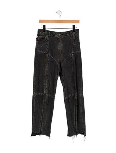 Pre-owned Vetements 2017 Straight Leg Jeans In Black