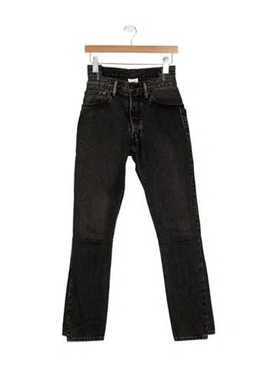 Pre-owned Vetements 2017 Straight Leg Jeans In Black