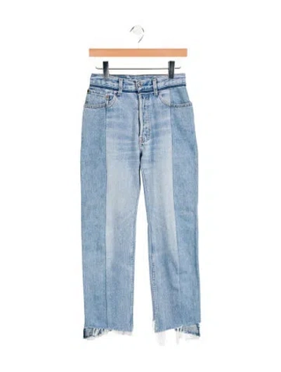 Pre-owned Vetements 2017 Straight Leg Jeans In Blue
