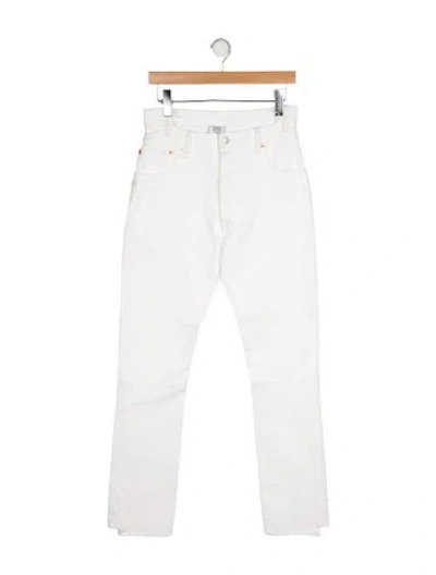 Pre-owned Vetements 2017 Straight Leg Jeans In White