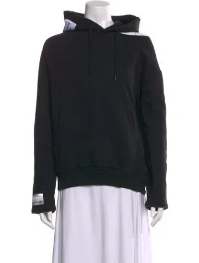 Pre-owned Vetements 2018 Asymmetrical Hoodie In Black