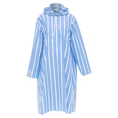 Pre-owned Vetements 2018 Blue Striped Poncho Dress