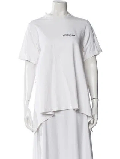Pre-owned Vetements 2018 'calendar' T-shirt In White