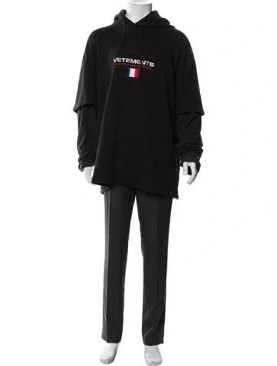 Pre-owned Vetements 2018 Graphic Print Hoodie In Black