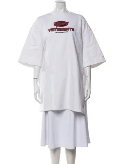 Pre-owned Vetements 2018 Logo T-shirt In White