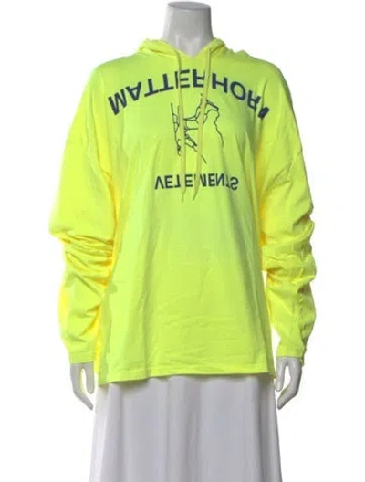 Pre-owned Vetements 2018 Matterhorn Hoodie In Yellow