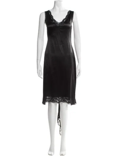Pre-owned Vetements 2018 Midi Length Dress In Black