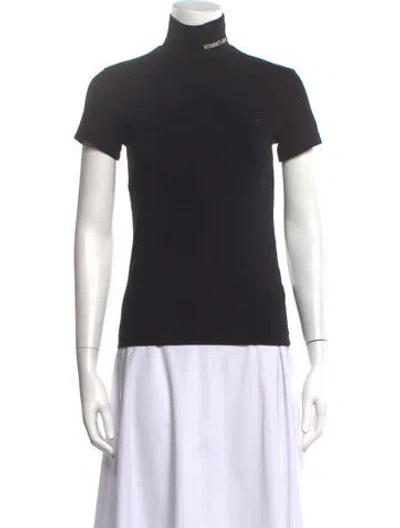 Pre-owned Vetements 2018 Mock Neck Top In Black