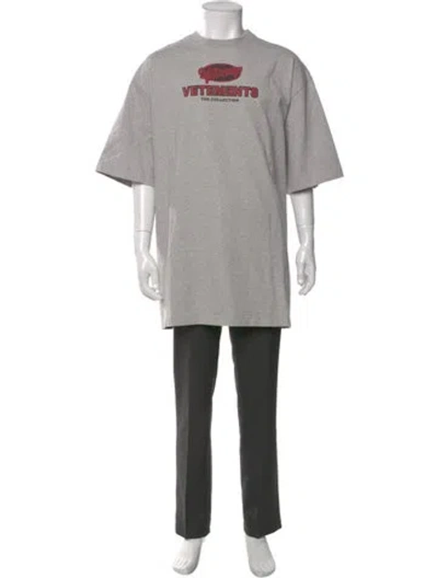 Pre-owned Vetements 2018 Signature Logo T-shirt In Gray