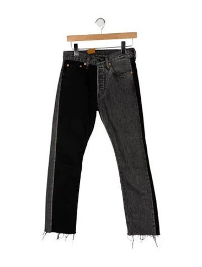 Pre-owned Vetements 2018 Straight Leg Jeans In Gray