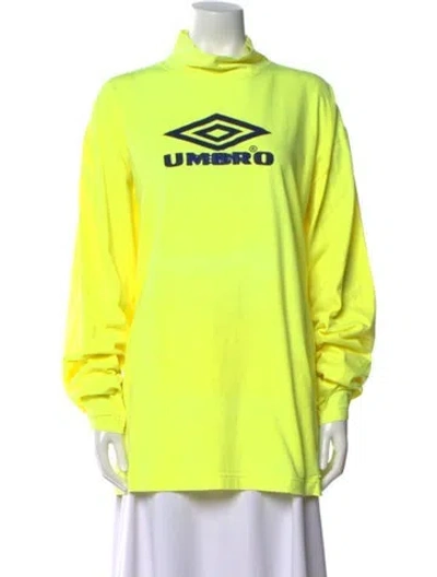 Pre-owned Vetements 2018 X Umbro Sweatshirt In Yellow