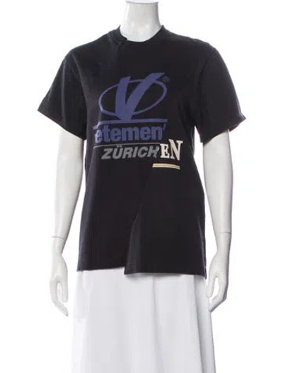 Pre-owned Vetements 2018 Zurich Reconstructed T-shirt In Black